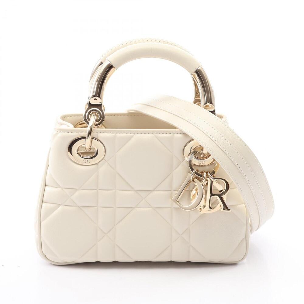 Christian Dior Dior Lady 95.22 Cannage Mini 2-Way Handbag, Leather, Women's, ...